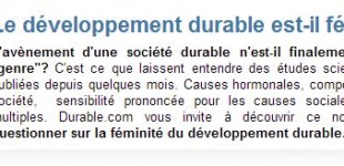 développement durable féminin développement durable féminin